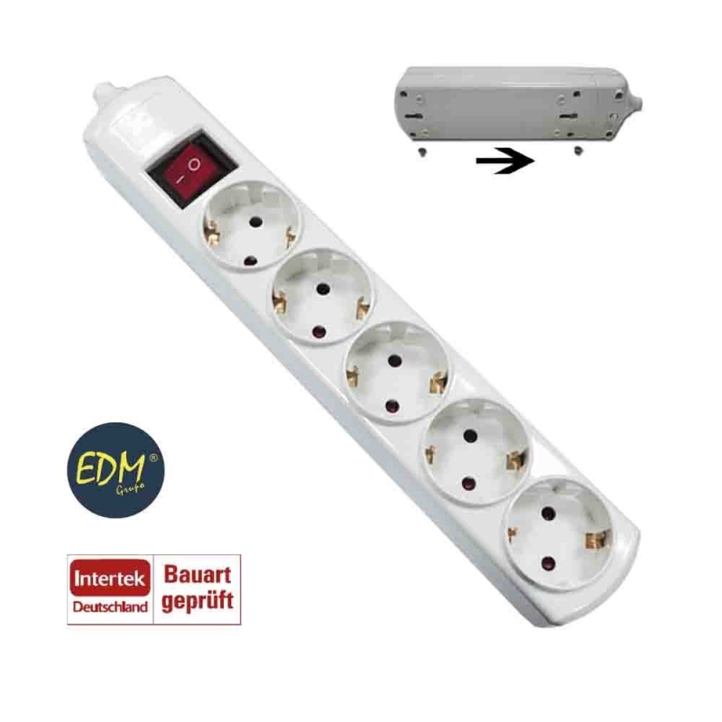 BASE MULTIPLE 5 TOMAS EASY-FIX CON INTER. T/TL 10/16A EDM