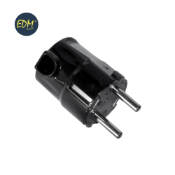 CLAVIJA SCHUKO S/LATERAL 4,8 mm. NEGRA ENVASADA (602207)