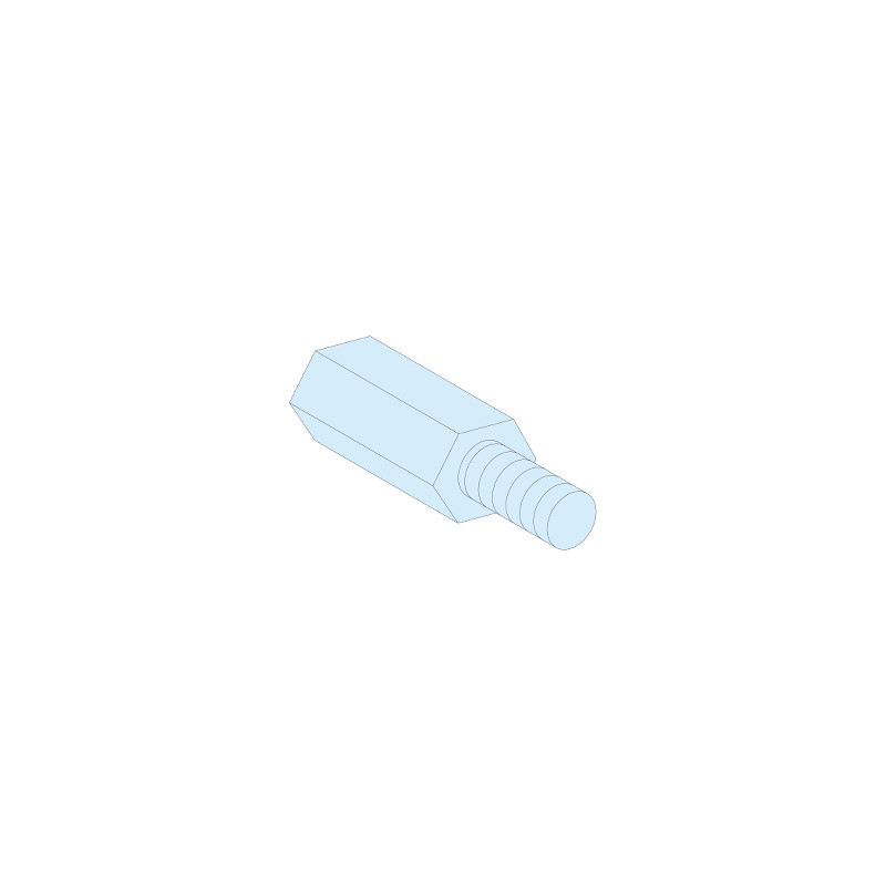 4 realces hexagonales M6, alto 55 mm ref. 3197 Schneider Electric [PLAZO 3-6 SEMANAS]