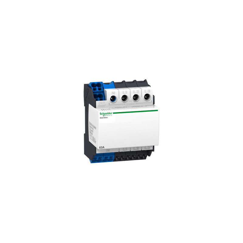 Repartidor Linergy DX 4 polos 63 A, 12 salidas por fase (superior) ref. LVS04040 Schneider Electric [PLAZO 3-6 SEMANAS]