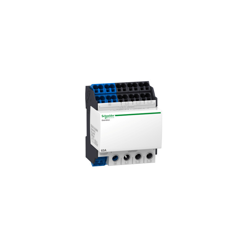 Repartidor Linergy DX 4 polos 63 A, 12 salidas por fase (inferior) ref. LVS04041 Schneider Electric [PLAZO 3-6 SEMANAS]
