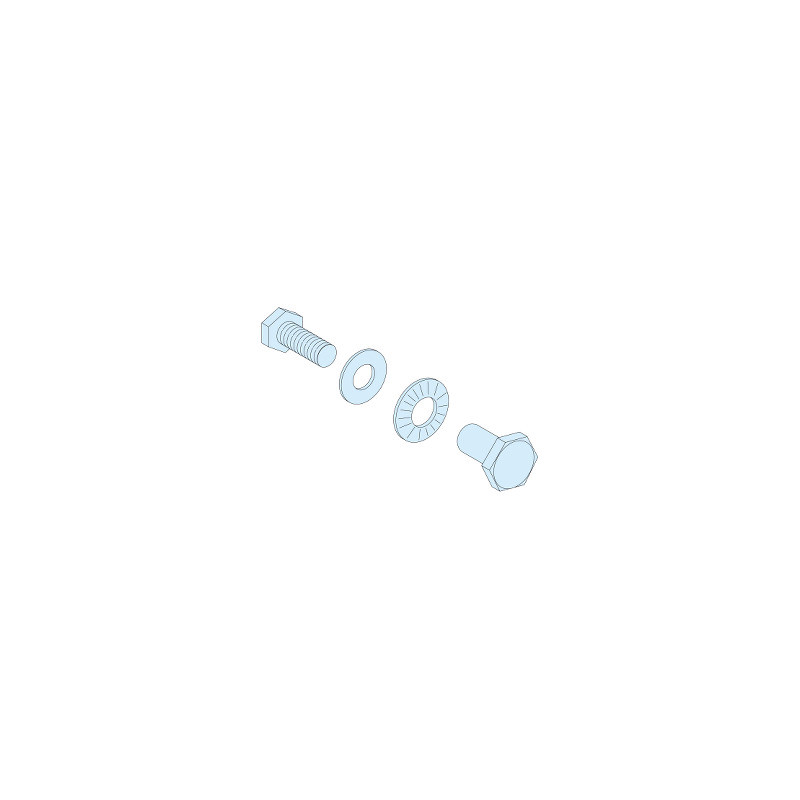 20 tuercas prolong. M10 + 20 torn. M10 (Conex. barras planas 10 mm horiz./vert.) ref. 4645 Schneider Electric [PLAZO 3-6 SEMANAS