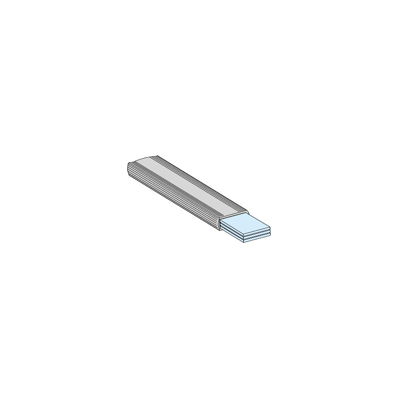 Barra flexible aislada de 20x2 mm2 200 A, longitud 1.800 mm ref. 4742 Schneider Electric [PLAZO 3-6 SEMANAS]