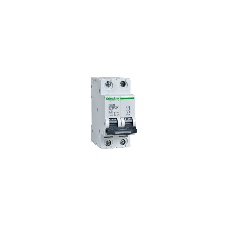 ICP-M C60N interruptor automático magnetotérmico 2P - 1.5A - 6kA - 400 V ref. 11929 Schneider Electric [PLAZO 3-6 SEMANAS]