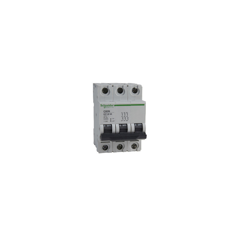 ICP-M C60N interruptor automático magnetotérmico 3P - 3A - 6kA - 400 V ref. 11949 Schneider Electric [PLAZO 3-6 SEMANAS]