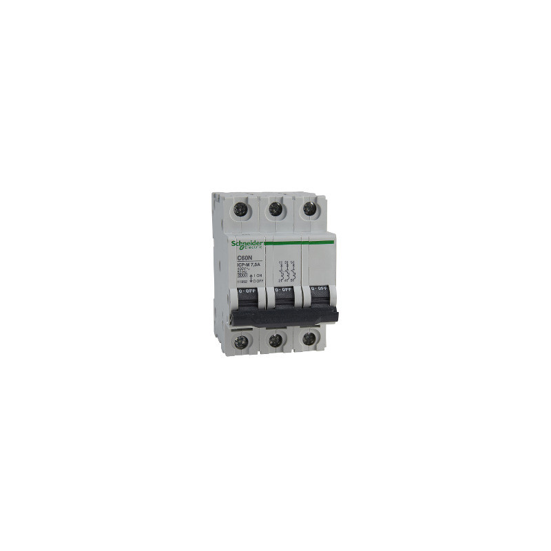 ICP-M C60N interruptor automático magnetotérmico 3P - 7.5A - 6kA - 400 V ref. 11952 Schneider Electric [PLAZO 3-6 SEMANAS]