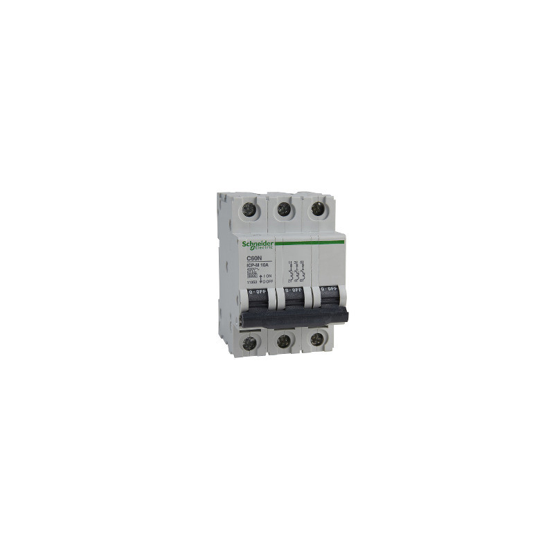 ICP-M C60N interruptor automático magnetotérmico 3P - 10A - 6kA - 400 V ref. 11953 Schneider Electric [PLAZO 3-6 SEMANAS]