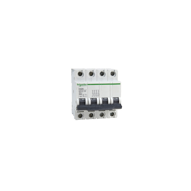 ICP-M C60N interruptor automático magnetotérmico 4P - 1.5A - 6kA - 400 V ref. 11967 Schneider Electric [PLAZO 3-6 SEMANAS]