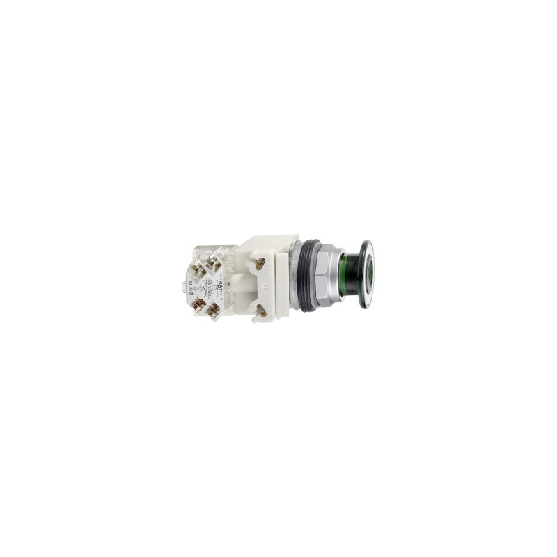 cabeza Ø41 pulsador seta luminoso verde Ø30 pulsar-tirar 120V para lámpara BA 9s ref. 9001KR9P38LGG Schneider Electric [PLAZO 8-