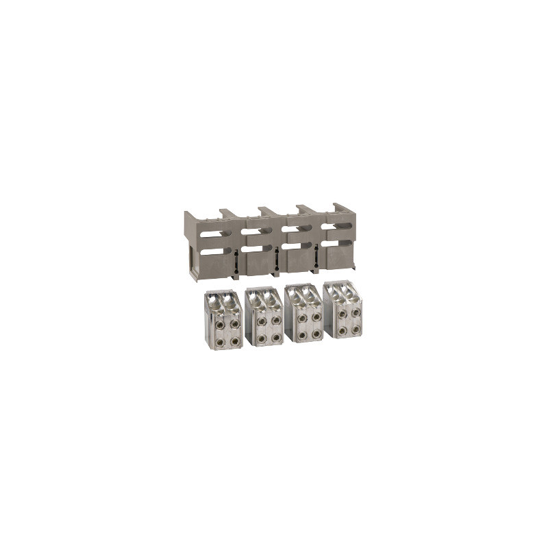 4 conectores de cables desnudos de 4 x 150 mm² y 1 cubreborne ref. 33641 Schneider Electric [PLAZO 3-6 SEMANAS]