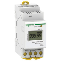 modular single phase power meter iEM2100 - 230V - 63A ((*)) ref. A9MEM2100 Schneider Electric [PLAZO 3-6 SEMANAS]