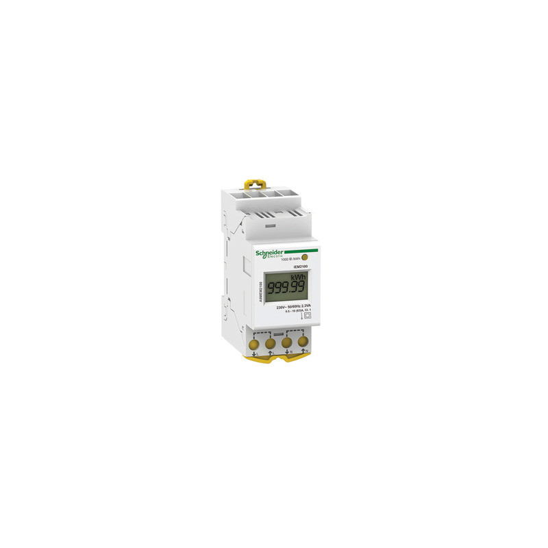 modular single phase power meter iEM2100 - 230V - 63A ((*)) ref. A9MEM2100 Schneider Electric [PLAZO 3-6 SEMANAS]